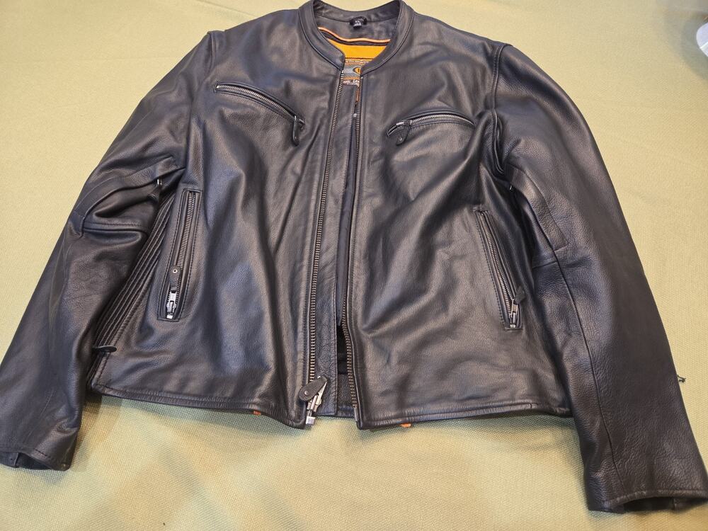 First Classics Classic Leather Gear Men’s Size XL Black Leather Jacket w/Liner